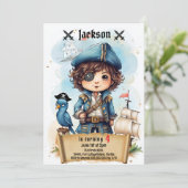 海賊版パーティー誕生日招待状 招待状 (スタンド正面)