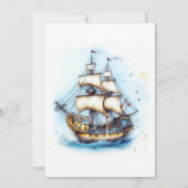 海賊版パーティー誕生日招待状 招待状 (裏面)