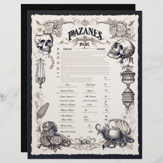 海賊版ファンタジーメニュー (正面/裏面)