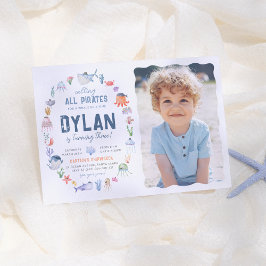 海賊版海ザシーボーイズ写真誕生日 招待状