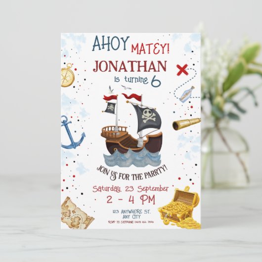 海賊版誕生日招待状 招待状 (スタンド正面)