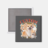 海賊版 ヴィンテージ ペット 犬 猫 楽しい 動物 1bk1  マグネット (正面/裏面)
