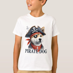 海賊犬 – デジタルウォーター色Tシャツ Tシャツ