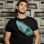 海賊猫おもしろい/交叉魚骨レトロスタイル ファニーパック