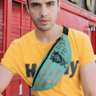 海賊猫おもしろい/交叉魚骨レトロスタイル ファニーパック