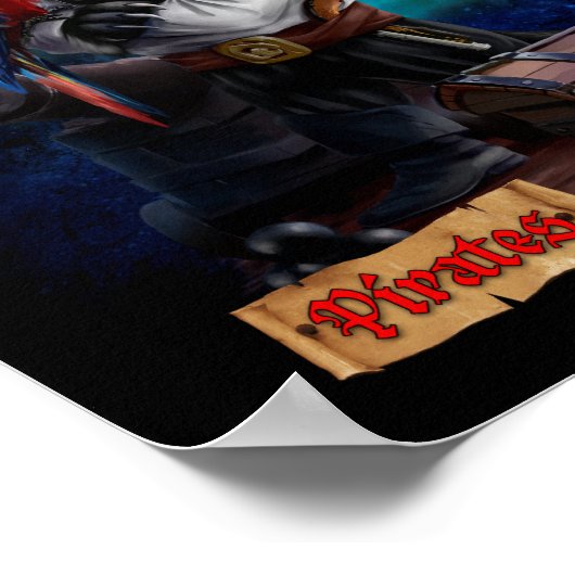 海賊猫とオウム ポスター (角)