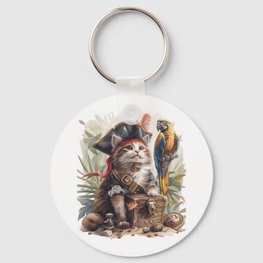 海賊猫の宝物 キーホルダー (正面)