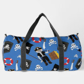 海賊猫スカルクロスボーンブルー ダッフルバッグ (裏面)