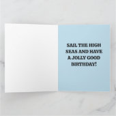 海賊猫誕生日グリーティングカード カード (内部)