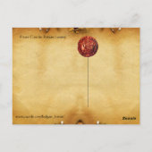 海賊猫 アンティーク海賊 宝の地図と旗 ポストカード (裏面)