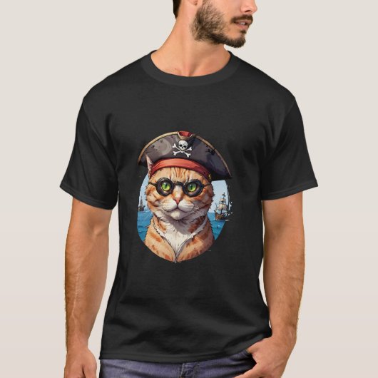 海賊猫 Tシャツ (正面)