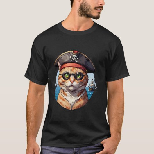 海賊猫 Tシャツ (正面)