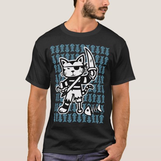 海賊猫 Tシャツ (正面)