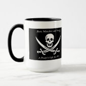 海賊生命黒の信号器のマグ マグカップ (左)