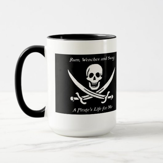 海賊生命黒の信号器のマグ マグカップ (左)