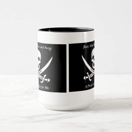 海賊生命黒の信号器のマグ マグカップ (中央)