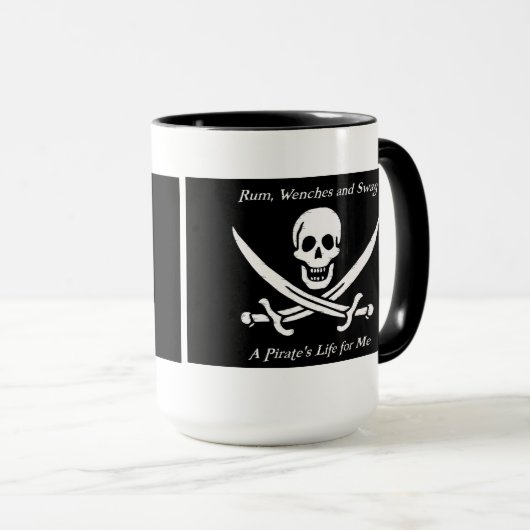 海賊生命黒の信号器のマグ マグカップ (正面右)