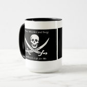 海賊生命黒の信号器のマグ マグカップ (正面左)