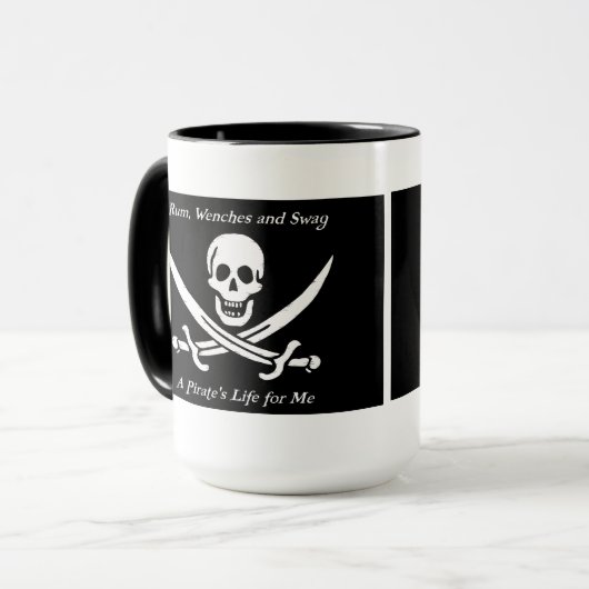 海賊生命黒の信号器のマグ マグカップ (正面左)