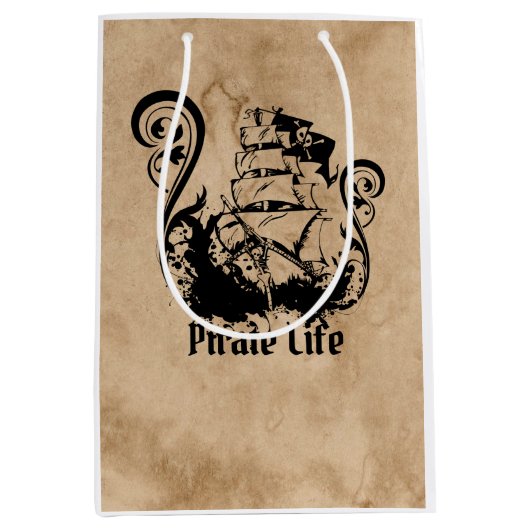 海賊生活  ミディアムペーパーバッグ (正面)