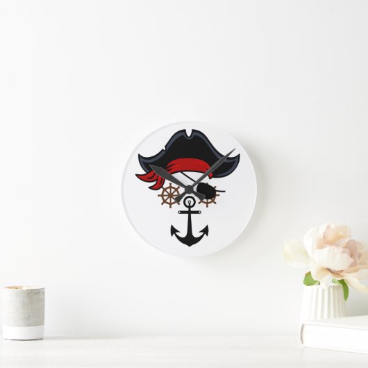 海賊生活 ラウンド壁時計 (ホーム)