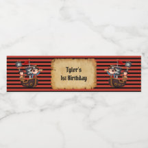 海賊用パーティー水ボトルラベル