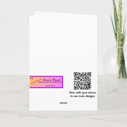 海賊男おもしろいグリーティングカードテンプレート カード (裏面)