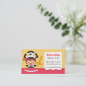 海賊男の子の気球の芸術家の名刺 名刺 (スタンド正面)