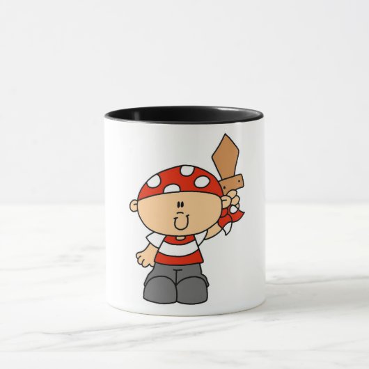 海賊男の子のTシャツおよびギフト マグカップ (中央)