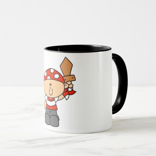 海賊男の子のTシャツおよびギフト マグカップ (正面右)