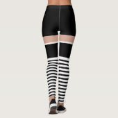 海賊白黒スカルクロスボーンノベルティおもしろい レギンス (裏面)