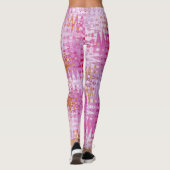 海賊的な液体ピンクのワイルドフラワーレイヴ レギンス (裏面)