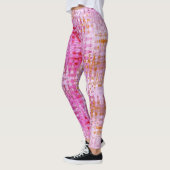 海賊的な液体ピンクのワイルドフラワーレイヴ レギンス (左)