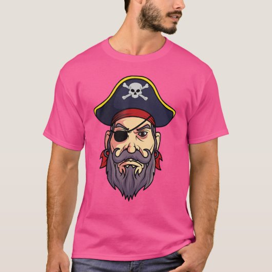 海賊目パッチソードシーセーラークルー船トレアス Tシャツ (正面)