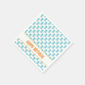 海賊石骨ハッピーバースデーキッズカラフルおもしろい スタンダードカクテルナプキン (角)