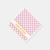 海賊石骨ハッピーバースデーキッズカラフルおもしろい スタンダードカクテルナプキン (角)