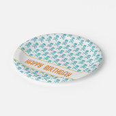 海賊石骨ハッピーバースデーキッズカラフルおもしろい ペーパープレート (アングル)