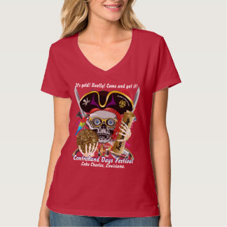 海賊禁制品の日の女性はすべて暗闇のスタイルを作ります Tシャツ