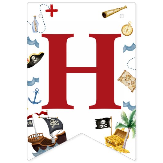 海賊第一ハッピーバースデーパーティー バンティングフラッグ (第2の旗)