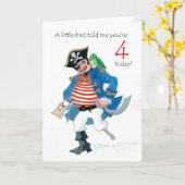 海賊第4誕生日カード カード (黄色い花)