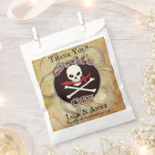 海賊結婚の新郎のクルー「ありがとう」 フェイバーバッグ (クリップ留めされた状態)
