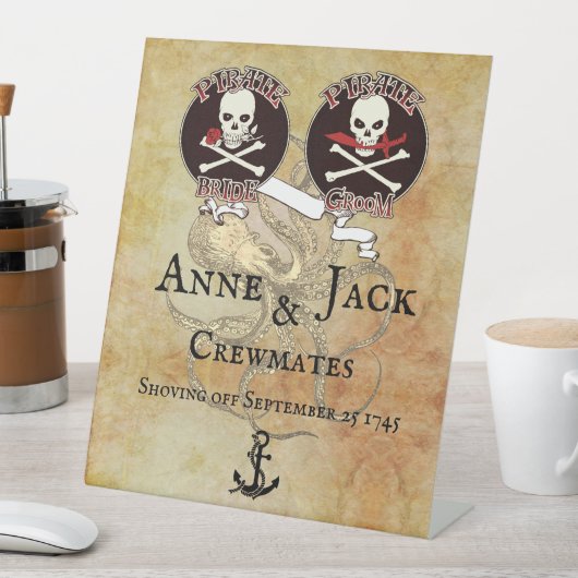 海賊結婚の 台座サイン (インサイチュ)