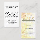 海賊結婚式の出欠 名刺 (正面/裏面)