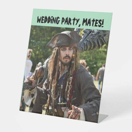 海賊結婚式パーティー歓迎ペデスタルサイン 台座サイン (正面)