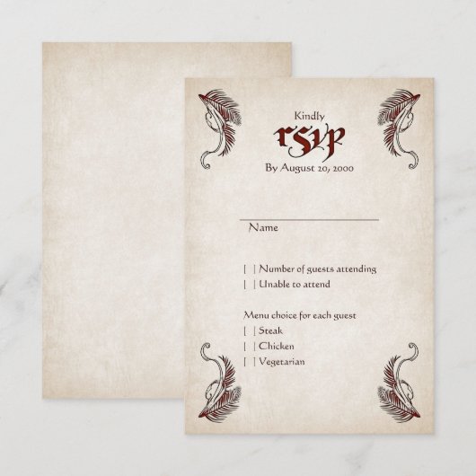 海賊結婚財宝 出欠カード (正面/裏面)