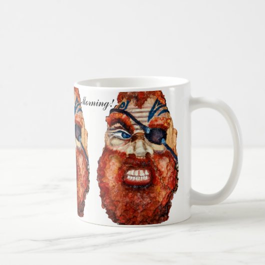 海賊絵を描の「おはよう!」 コーヒーマグカップ (右)