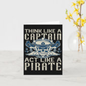 海賊考え船長のパパのように行動する カード (黄色い花)