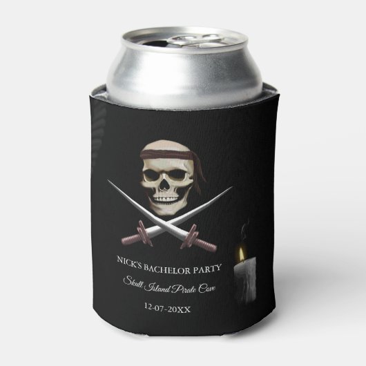海賊航海のをテーマにした海賊の学士号/誕生日 缶クーラー (缶正面)