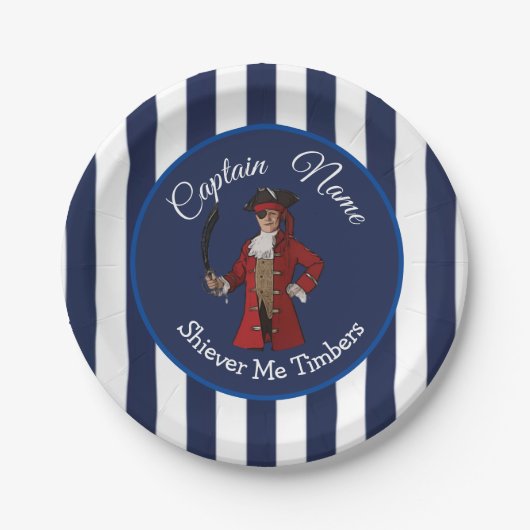 海賊航海の少年 ペーパープレート (正面)