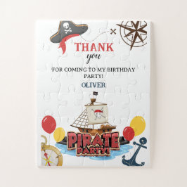 海賊航海の海ありがとう誕生日ギフトカード ジグソーパズル
